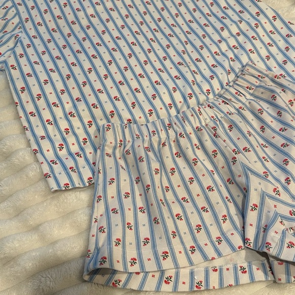 Hill House Floral Stripe Pajama Set - Picture 3 of 7